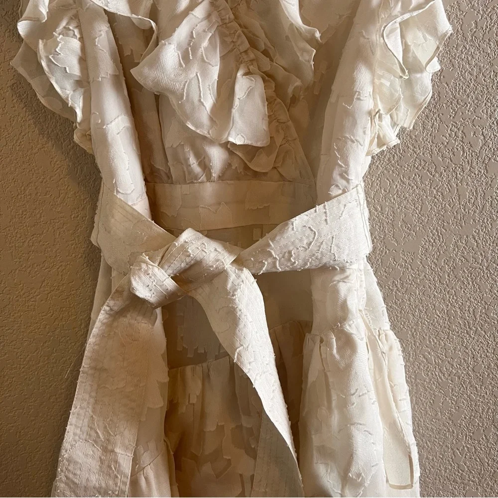 Veronica Beard Mahita Silk Blend Ruffle Dress Size 14 NWT - Picture 7 of 16